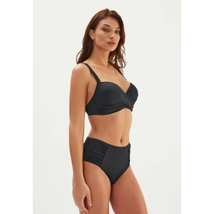 Kaplı Göğüs Şekillendirici Toparlayıcı Bikini Takım Siyah 2500ESMM