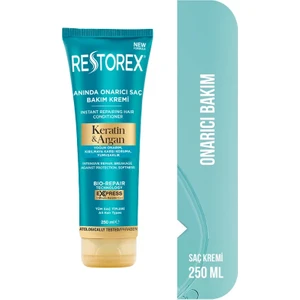 Keratin & Argan Onarıcı Saç Bakım Kremi 250 ml - Yıpranmış ve Hasar Görmüş Saçlar