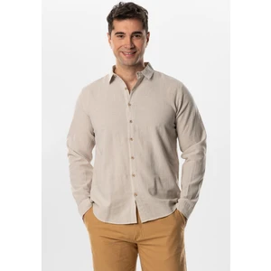 Eliş Şile Bezi Uzun Kol Poplin Akdeniz Erkek Yazlık Gömlek Taş Tas