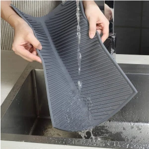 MHK Collection Bulaşık Kurutma Matı Bulaşıklık - Su Toplamaz Özellikli Silikon Bulaşık Matı