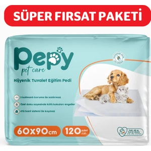 Pepy Pet Care Pepy 60X90 Cm Hijyenik Tuvalet Eğitim Pedi 30'Lu 4 Paket 120 Adet