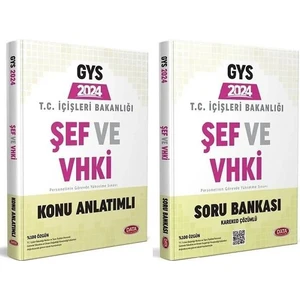 Data Yayınları 2024 GYS Içişleri Bakanlığı Şef ve Vhki Konu - Soru Bankası 2'li Set