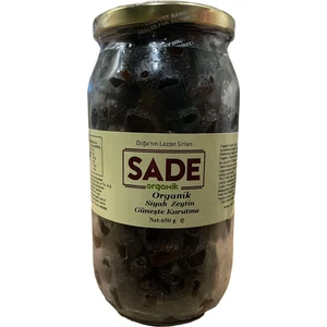 Sade Organik Siyah Zeytin Güneşte Kurutma 650 gr