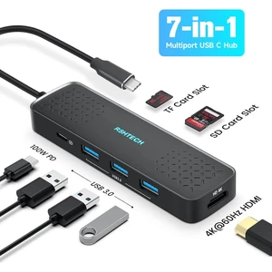 Rshtech  Macbook Ipad Uyumlu Alüminyum 7 In 1 Type C 3.1  Hub 4K@60Hz Hdmı  USB 3.0pd 100W Sd/tf