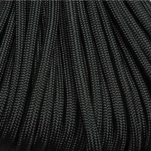Dünyası 5 Metre Kaliteli Siyah Paracord 550 4mm 7 Çekirdek Paraşüt Ipi