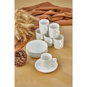 CKR3219 Porselen Kahve Fincan Takımı 6 Lı