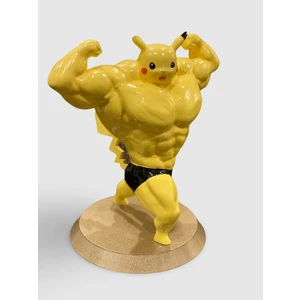 3D Layer Craft Kaslı Sporcu Pokemon Pikachu Figür 15 cm