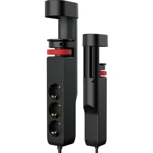 Sıkıştırmalı Masa Tipi Akım Korumalı 3'lü Priz USB ve Type-C Grişli Priz Toparlayıcı Priz 250V-16A