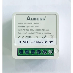 Akıllı Kuru Kontak Anahtar    Wifi Smart Switch Aubess Tuya 16AMPER Cata Ct-4015 Kuru kontak Yerine Muadili