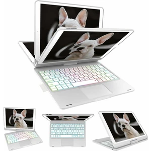 Apple Ipad 8. ve 9. Nesil 2020 /2021 Uyumlu 10.2 Klavyeli Kılıf 360 Dönebilen Rgb Tuşlu Touchpad