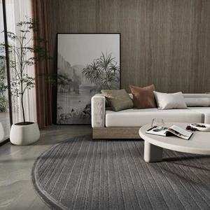 Cool Halı Newyork 3104 Antrasit Yumuşak Halı Kilim Salon Koridor Kesme Yolluk Yuvarlak Dokuma Makine Halısı