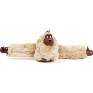Unisex Bej Maymun Peluş Oyuncak Çanta Ve Cüzdan Aksesuarı Anahtarlık tul243