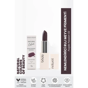 Bade Natural Nemlendirici Ruj Meyve Pigmenti Renklendiricili Purple Passion 02 %100 Doğal