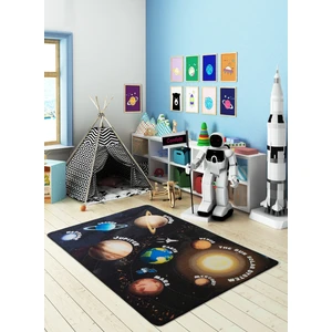 Çocuk Halısı Planets Bukle Siyah 100  x  150 cm