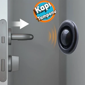 Kapı Stoperi Tamponu Vidalı Silikon Kapı Kolu Kapı Durdurucu Tutucu Stopu Çarpma Önleyici Siyah