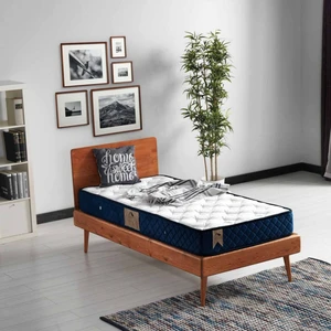 Blue Tek Kişilik Kuş Tüy Örme Kumaşlı Ortopedik Yatak 90x190
