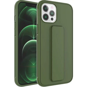 iPhone 12 Pro Max - Uyumlu Appfube Qstand Kapak-Koyu Yeşil