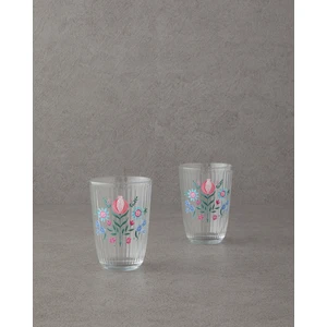 English Home Carnival Tulip Cam 2'li Bardak 395 ml Mavi