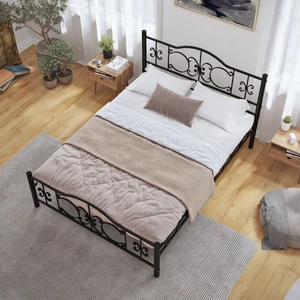 Pero Tek Kişilik Ferforje Metal Karyola 100x200 Siyah