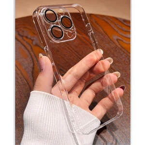iPhone 15 Pro Max Kılıf Sararmaz Şeffaf Sert Pc Ultra Ince Kamera Lens ve Hoparlör Toz Korumalı
