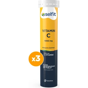 Vitamin C 1000 Mg 20 Efervesan Tablet x 3 Adet