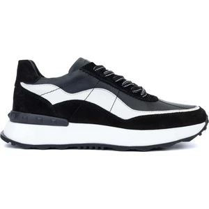 Tamer Tanca Erkek Hakiki Deri Siyah Sneakers & Spor Ayakkabı 381 19154 Erk Ayk Y24 Sıyah/beyaz