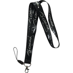 Seza Tekstil K. Atatürk Imza Siyah - Boyun Ipi Telefon Askısı