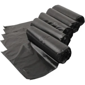 TBY Shop 5 Rulo 100 Adet Siyah Standart Orta Boy Ekstra Kalın Çift Kat 13 Mc 55X60 400 Gram Max. 30 Lt.