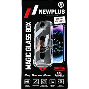 iPhone 12 ve 12 Pro Uyumlu Kolay Kurulum Aparatlı 9h Kırılmaz Temperli Cam Premium Ekran Koruyucu