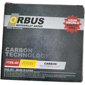 ORBUS12V 5AH Amper YTX5L-BS Motorsiklet Aküsü