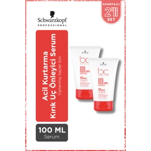 Schwarzkopf Bonacure Bc Clean Acil Kurtarma Kırık Uç Önleyici Serum 100MLX2 Adet-Yıpranmış Veya Işlem Görmüş Saçlar Için