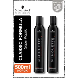 Schwarzkopf Silhouette Süper Tutucu Saç Köpüğü Uzun Süre Kalıcı Etki 500 ml x 2 Adet