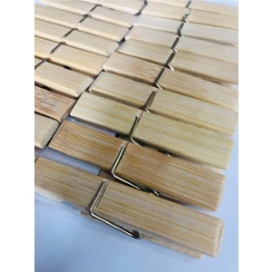 40 Adet - Bambu Mandal, Ahşap Mandal, Tahta Mandal - Çamaşır Mandalı