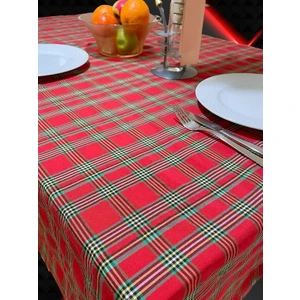 Masa Örtüsü Iskoç Tartan Modern ve Geleneksel. Kırmızı (160X170 Cm)