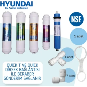 Su Arıtma Filtre Seti 5'li Takım ve Bağlantı Parçaları - Nsf Onaylı