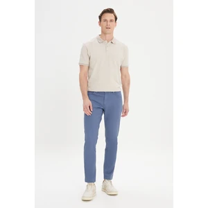 ALTINYILDIZ CLASSICS Erkek Petrol Slim Fit Dar Kesim 5 Cep Armürlü Esnek Pantolon