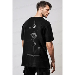 Teenage Millionaire Erkek The Moon Siyah Bisiklet Yaka Oversize Salas T-Shirt