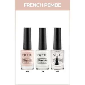 Note Cosmetics Nail Flawless 3'lü French Pembe  Oje Seti