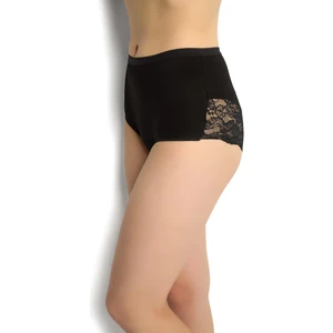 Kadın Siyah Arkası Dantelli Yüksek Bel Külot 692