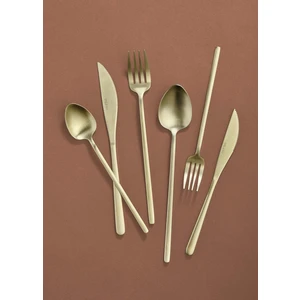 The Mia Giallo Çatal Kaşık Bıçak Takımı Mat Gold 36 Parça