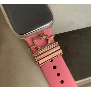 Charm 20 mm / 22 mm  Silikon ve  Apple Watch Silikon Kordonlar Için Uyumlu Kordon Süsü Hello Kity