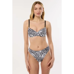 40218 Zebra Desenli Toparlayıcı Bikini Takımı