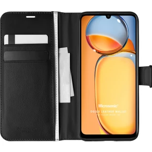 Xiaomi Poco C65 Kılıf Delux Leather Wallet Siyah
