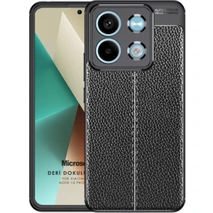 Xiaomi Redmi Note 13 5g Kılıf Deri Dokulu Silikon Siyah