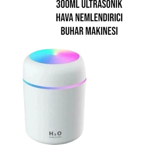 300 ml Ultrasonik Hava Nemlendirici Ortam Nemlendirici Işıklı Hava Nemlendirici Buharlı Nemlendirici Buhar Makinesi ve Aroma Difüzörü H2O Nemlendirici Oda Nemlendirici