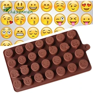 Siliko World Emoji Şekilleri Silikon Çikolata Kalıbı