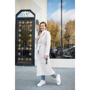 Sue Store Taş Rengi Astarlı Kaşe Kaban