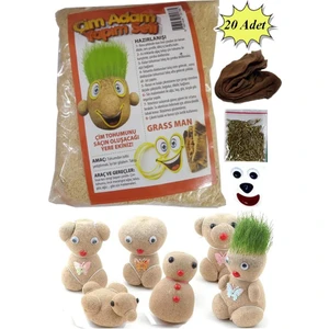 Çim Adam Yapım Seti 20 Paket Okul Eğitici Deney Seti Çim Adam Seti