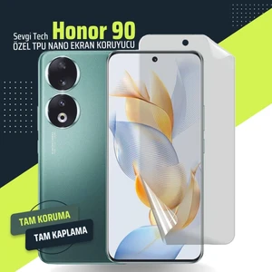 Sevgi Tech Honor 90 ile Tam Uyumlu Ekran Koruyucu - Şeffa, Mat, Hayalet Tpu Nano
