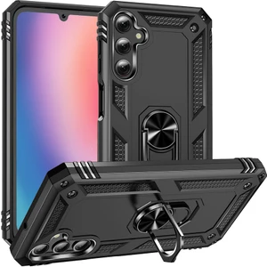 Heptek İletişim Samsung Galaxy A25 Kılıf Tank Zırh Yüzüklü Mıknatıslı Standlı Kapak (Vega)